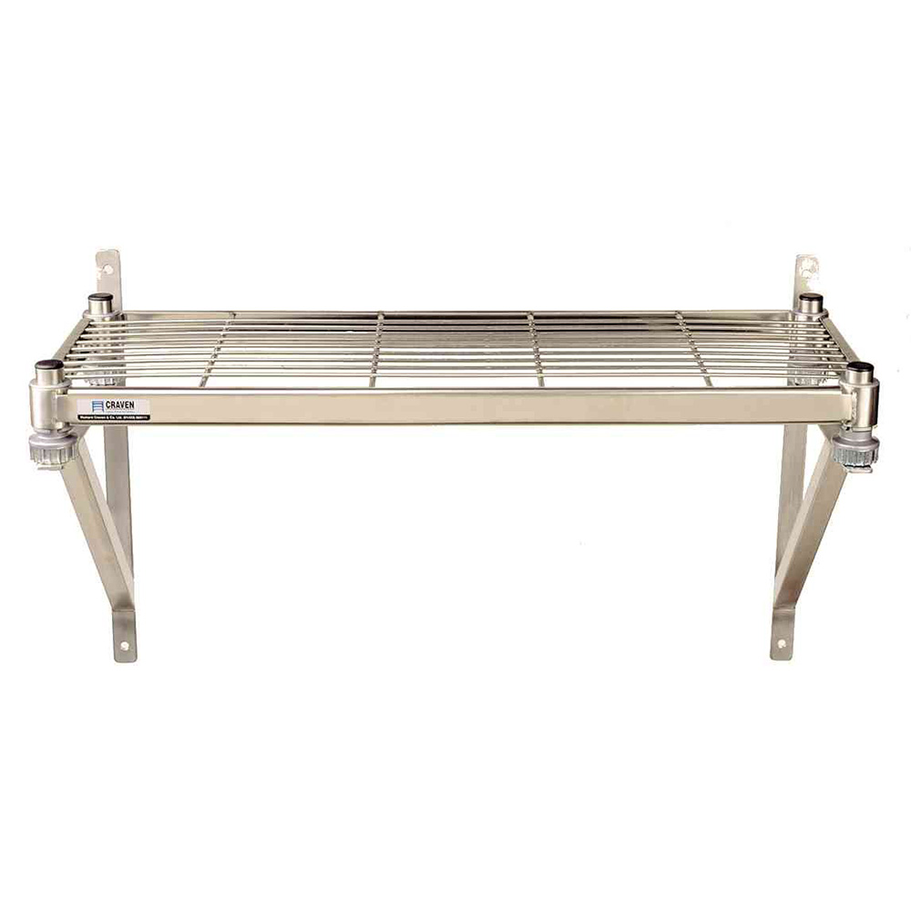Solid Stainless Steel Fully Welded Wall Shelf Craven Solutions